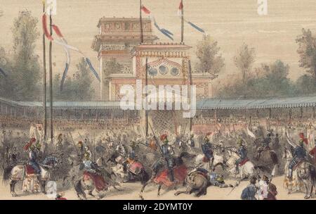 Le Camp du drap d'Or - Avant 1856 - Paris - Hippodrome de la Place de l'Etoile. Stockfoto