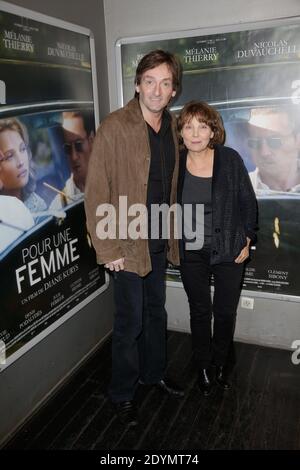 Pierre Palmade und Diane Kurys bei der Premiere von "Pour Une femme", die am 24. Juni 2013 im Publicis-Kino in Paris, Frankreich, stattfand. Foto von Jerome Domine/ABACAPRESS.COM Stockfoto