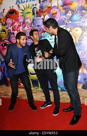 Malik Bentalha, Jamel Debbouze und Ary Abittan der "Monsters University" (Monstres Academy) Premiere an der Sorbone University, Paris, Frankreich, am 26. Juni 2013. Foto von Aurore Marechal/ABACAPRESS.COM Stockfoto