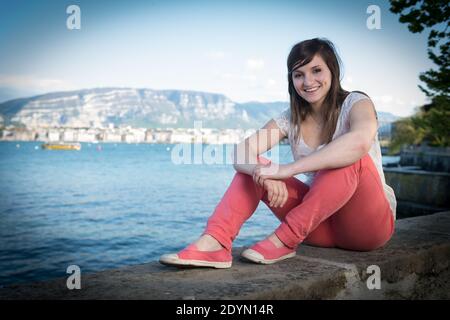 Exklusiv - Datei Bild von Noemie Honiat, Teilnehmer der französischen TV-Sendung "Top Chef 5" posiert in Genf, Schweiz am 4. Mai 2013. Foto von Loona/ABACAPRESS.COM Stockfoto