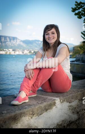 Exklusiv - Datei Bild von Noemie Honiat, Teilnehmer der französischen TV-Sendung "Top Chef 5" posiert in Genf, Schweiz am 4. Mai 2013. Foto von Loona/ABACAPRESS.COM Stockfoto