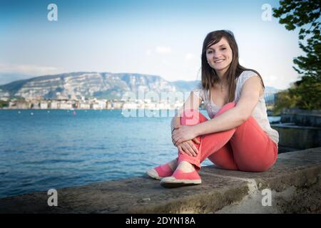 Exklusiv - Datei Bild von Noemie Honiat, Teilnehmer der französischen TV-Sendung "Top Chef 5" posiert in Genf, Schweiz am 4. Mai 2013. Foto von Loona/ABACAPRESS.COM Stockfoto