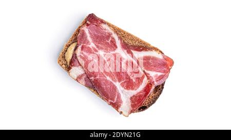 Speck auf weißem Hintergrund. Hochwertige Fotos Stockfoto