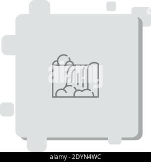 Wasserfall Vektor-Symbol Moderne einfache Vektor-Illustration Stock Vektor