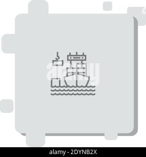 Frachtschiff Vektor-Symbol Moderne einfache Vektor-Illustration Stock Vektor