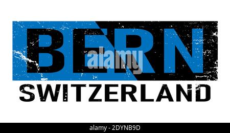 Stadt Bern in der Schweiz. Editierbare logo vektor design. Stock Vektor
