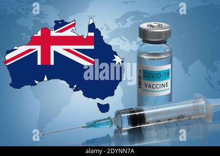 Impfung in Australien Stockfoto