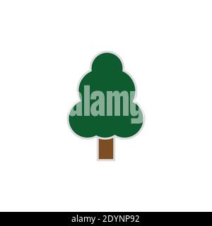 Baum-Symbol auf weißem Hintergrund isoliert.Grüner Baum.Ökologie Konzept.Design für Web-Clipart. Stock Vektor