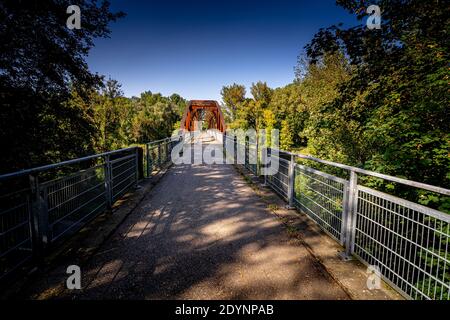 Bockerlbrücke Landau an der Isar Bayern Deutschland Stockfoto