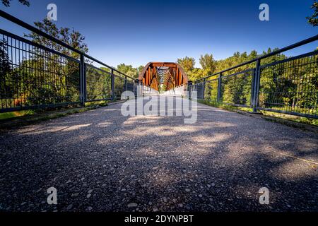 Bockerlbrücke Landau an der Isar Bayern Deutschland Stockfoto