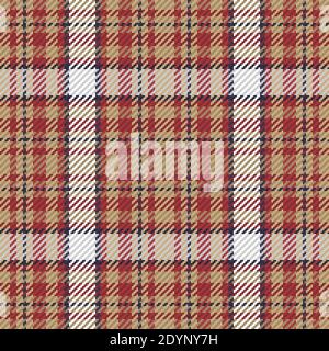 Nahtloses Muster aus schottischem Tartan-Karo. Wiederholbarer Hintergrund mit Check-Fabric-Textur. Flache Vektor-Kulisse mit gestreiftem Textildruck. Stock Vektor