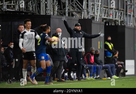 London, Großbritannien. Dezember 2020. Ralph Hasenhuttl Manager of Southampton during the Premier League match at Craven Cottage, London Bild von Alan Stanford/Focus Images/Sipa USA 26/12/2020 Quelle: SIPA USA/Alamy Live News Stockfoto