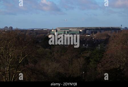 London, Großbritannien. 27. Dezember 2020 Twickenham Stadium, aus Richmond Hill West London Andrew Fosker / Alamy Live News Stockfoto