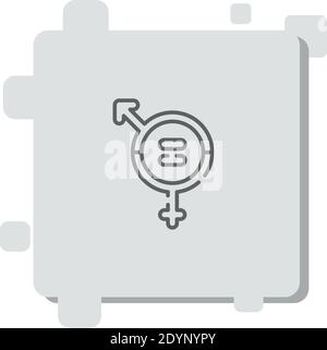 Gleichstellungsvektor Symbol Moderne einfache Vektor-Illustration Stock Vektor