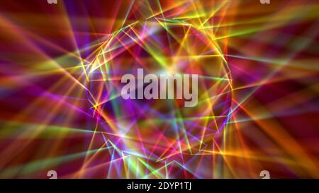 Digital erzeugte Disco Laser Neon Hintergrund Illustration Rendern Stockfoto