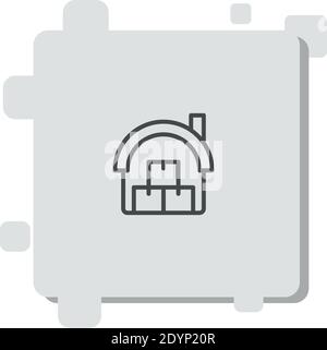 Shed Vektor-Symbol Moderne einfache Vektor-Illustration Stock Vektor