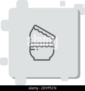 Schalen Vektor-Symbol Moderne einfache Vektor-Illustration Stock Vektor