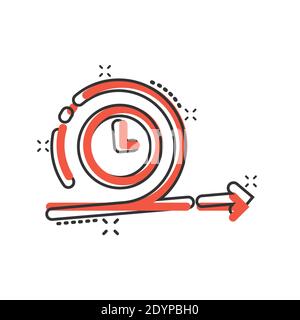 Agile Ikone im Comic-Stil. Flexible Cartoon Vektor-Illustration auf weißem isolierten Hintergrund. Pfeilzyklus Splash-Effekt Geschäftskonzept. Stock Vektor