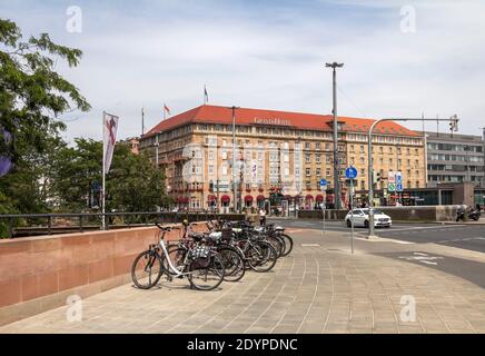 Nürnberg, Juli 20,2019: Das Le Meridien Grand Hotel befindet sich am Bahnhofsplatz in Nürnberg Stockfoto