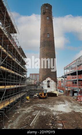 Alte Gebäude in Chester in Unterkunft abgedeckt Stockfoto