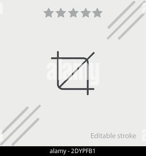 Schnittlinien Vektor-Symbol Moderne einfache Vektor-Illustration Stock Vektor