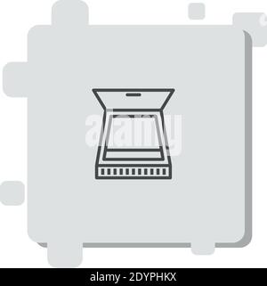 Scanner Vektor-Symbol Moderne einfache Vektor-Illustration Stock Vektor