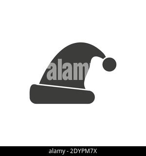 Santa hat Vektor Skizze Symbol auf Hintergrund isoliert. Handgezeichnetes Santa-Hut-Symbol. Santa hat Skizze Symbol für Infografik, Website oder App. Stock Vektor