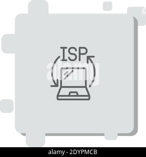 isp Vektor-Symbol Moderne einfache Vektor-Illustration Stock Vektor