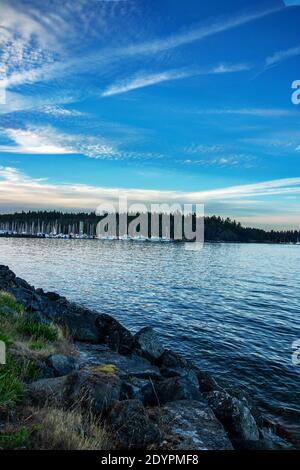 Erholungsmauer in Nanaimo, BC, Kanada. Nanaimo ist eine Hafenstadt auf der Vancouver Insel. Es ist ein BC Ferry Terminal und betreibt einen geschäftigen Service Stockfoto