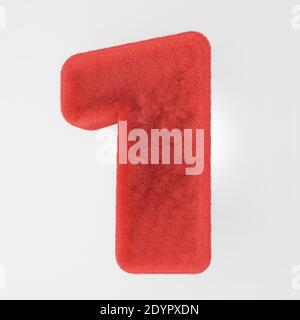 Anzahl aus Fell . 3d-Rendering Stockfoto