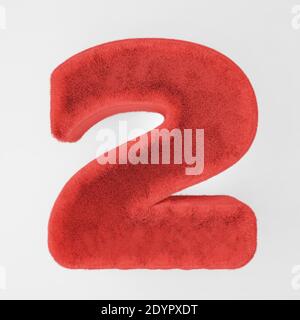 Anzahl aus Fell . 3d-Rendering Stockfoto