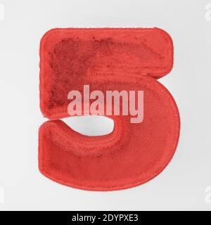 Anzahl aus Fell . 3d-Rendering Stockfoto