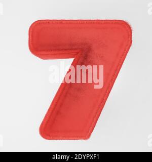 Anzahl aus Fell . 3d-Rendering Stockfoto