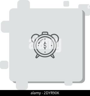 Zeit ist Geld Vektor-Symbol Moderne einfache Vektor-Illustration Stock Vektor