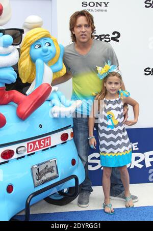 Dannielynn Marshall, Larry Birkhead, Columbia Bilder Premiere für die Schlümpfe 2 im Regency Village Theater in Los Angeles, CA, USA, 28. Juli 2013. (Im Bild: Dannielynn Marshall, Larry Birkhead). Foto von Baxter/ABACAPRESS.COM Stockfoto