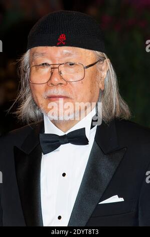 Japanischer Mangaka/Autor Leiji Matsumoto bei der Premiere von "Harlock Space Pirate 3D" während des 70. Internationalen Filmfestivals von Venedig, das am 3. September 2013 im Sala Grande in Venedig, Italien, stattfand. Foto von Nicolas Genin/ABACAPRESS.COM Stockfoto