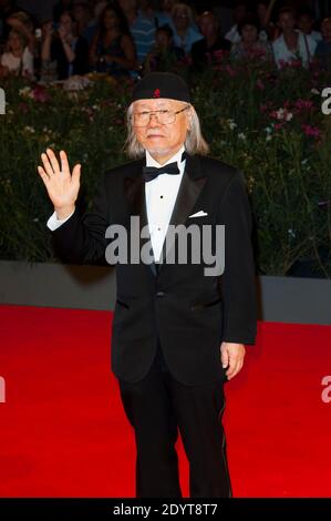 Japanischer Mangaka/Autor Leiji Matsumoto bei der Premiere von "Harlock Space Pirate 3D" während des 70. Internationalen Filmfestivals von Venedig, das am 3. September 2013 im Sala Grande in Venedig, Italien, stattfand. Foto von Nicolas Genin/ABACAPRESS.COM Stockfoto