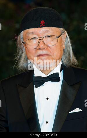 Japanischer Mangaka/Autor Leiji Matsumoto bei der Premiere von "Harlock Space Pirate 3D" während des 70. Internationalen Filmfestivals von Venedig, das am 3. September 2013 im Sala Grande in Venedig, Italien, stattfand. Foto von Nicolas Genin/ABACAPRESS.COM Stockfoto