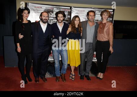 Julien Leclercq, Tahar Rahim, Melanie Bernier, Gilles Lellouche Raphaelle Agogue bei der Premiere von 'Gibraltar' am 09. September 2013 im UGC Les Halles in Paris, Frankreich. Foto von Jerome Domine/ABACAPRESS.COM Stockfoto