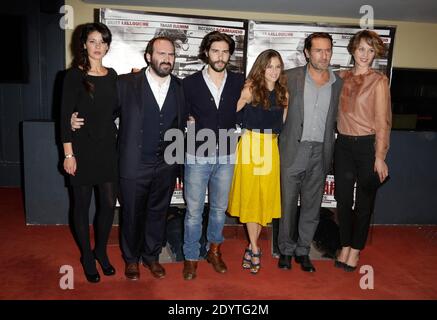 Julien Leclercq, Tahar Rahim, Melanie Bernier, Gilles Lellouche Raphaelle Agogue bei der Premiere von 'Gibraltar' am 09. September 2013 im UGC Les Halles in Paris, Frankreich. Foto von Jerome Domine/ABACAPRESS.COM Stockfoto