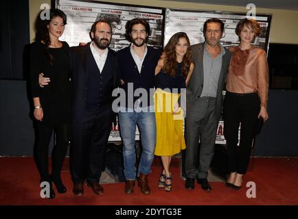 Julien Leclercq, Tahar Rahim, Melanie Bernier, Gilles Lellouche Raphaelle Agogue bei der Premiere von 'Gibraltar' am 09. September 2013 im UGC Les Halles in Paris, Frankreich. Foto von Jerome Domine/ABACAPRESS.COM Stockfoto