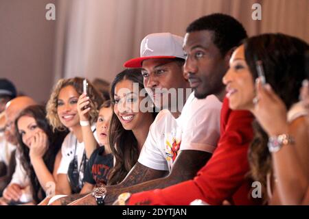 Lala Anthony, Carmelo Anthony und Amar'e Stoudemire besuchen die Kids Rock Modenschau am 11. September 2013 im Grand Central Station in New York, NY.Foto von Charles Guerin/ABACAUSA.COM Stockfoto