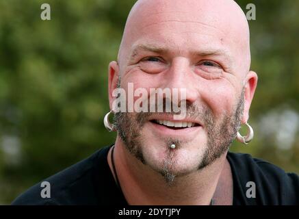 Luc Arbogast, The Voice, am 12. September 2013 beim 15. Festival der Fernsehliteratur in La Rochelle, Westfrankreich. Foto von Patrick Bernard/ABACAPRESS.COM Stockfoto