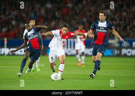 Radamel Falcao Garcia Zarate von ASM während des französischen Fußballspiels der ersten Liga, Paris Saint-Germain gegen AS Monaco im Parc des Princes in Paris, Frankreich am 22. September 2013. Das Spiel endete in einem Unentschieden von 1-1. Foto von Laurent Zabulon/ABACAPRESS.COM Stockfoto