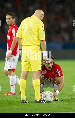 Radamel Falcao Garcia Zarate von ASM während des französischen Fußballspiels der ersten Liga, Paris Saint-Germain gegen AS Monaco im Parc des Princes in Paris, Frankreich am 22. September 2013. Das Spiel endete in einem Unentschieden von 1-1. Foto von Laurent Zabulon/ABACAPRESS.COM Stockfoto