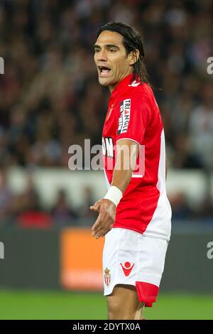 Radamel Falcao Garcia Zarate von ASM während des französischen Fußballspiels der ersten Liga, Paris Saint-Germain gegen AS Monaco im Parc des Princes in Paris, Frankreich am 22. September 2013. Das Spiel endete in einem Unentschieden von 1-1. Foto von Laurent Zabulon/ABACAPRESS.COM Stockfoto