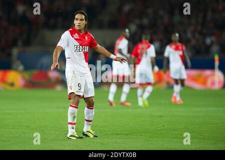 Radamel Falcao Garcia Zarate von ASM während des französischen Fußballspiels der ersten Liga, Paris Saint-Germain gegen AS Monaco im Parc des Princes in Paris, Frankreich am 22. September 2013. Das Spiel endete in einem Unentschieden von 1-1. Foto von Laurent Zabulon/ABACAPRESS.COM Stockfoto