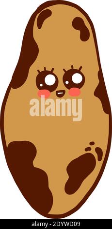 Niedliche Nuss, Illustration, Vektor auf weißem Hintergrund. Stock Vektor