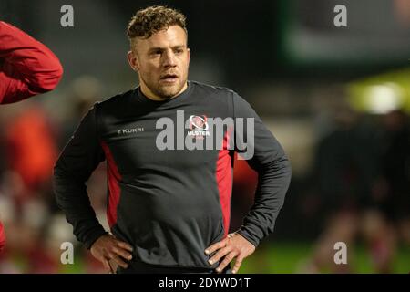 Galway, Irland. Dezember 2020. Ian Madigan von Ulster während des Guinness PRO14 Runde 9 Match zwischen Connacht Rugby und Ulster Rugby auf dem Sportplatz in Galway, Irland am 27. Dezember 2020 (Foto von Andrew SURMA/SIPA USA) Kredit: SIPA USA/Alamy Live News Stockfoto
