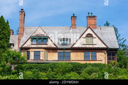 Naumkeag - eine vergoldete Alter Sommervilla in Stockbridge, MA. Das historische Landgut ist berühmt für seine terrassenförmig angelegten Gärten und seine herrliche Architektur Stockfoto